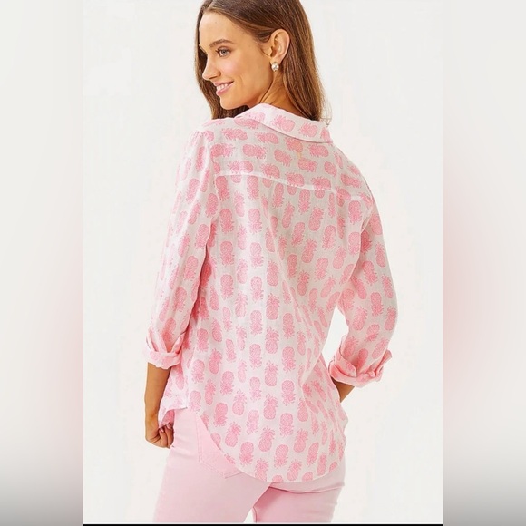 NWT Lilly Pulitzer Sea View Slice of Sunshine Button Down - Picture 2 of 13